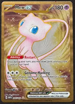 Mew ex 205/165 Gold Secret Rare (Metal Card) Pokemon Scarlet & Violet 151 LP - Image 1