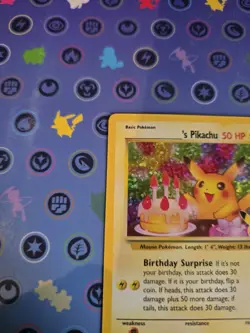 Mint Happy Birthday Pikachu Holo 24 Celebrations Birthday Pokemon Card #1 - Image 4