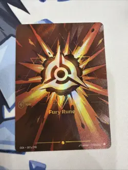 2025 League of Legends Riftbound English TCG Card Fury Rune OGN·007a/298 Alt Art - Image 1