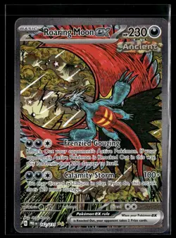 Pokemon TCG Prismatic Evolutions Roaring Moon EX Card 162/131 Sir - Image 1