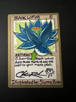 MTG 96 NY World Champ Card With Framebreak Acrylic Black Lotus By Sierra Rush - Image 1