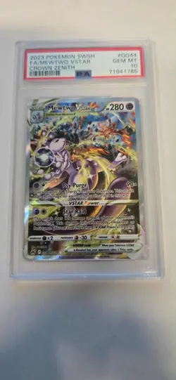 Mewtwo VSTAR Crown Zenith: Galarian Gallery Ultra Rare Card #GG44/GG70 PSA 10 - Image 1
