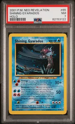 Shining Gyarados - PSA 7 - Holo Card Neo Revelation 65/64 - 2001 Pokemon TCG - Image 4