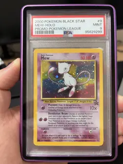 MEW HOLO BLACK STAR PROMO #9 - 2000 - PSA 9 - Pokemon League Card - Image 1