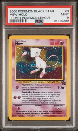 MEW HOLO BLACK STAR PROMO #9 - 2000 - PSA 9 - Pokemon League Card - Image 4