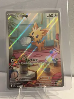 Pokemon TCG White Flare Lillipup 154/086 Illustration Rare Card NM - Image 1