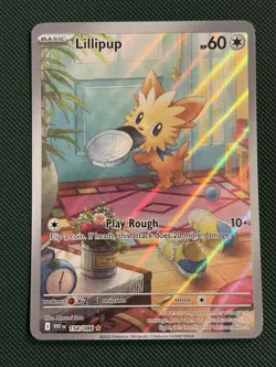 Pokemon TCG White Flare Lillipup 154/086 Illustration Rare Card NM - Image 2