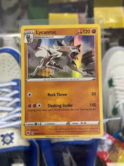 Lycanroc Holo 030/073 Champions Path Pokemon Trading Card SET COLLECT RARE - Image 1