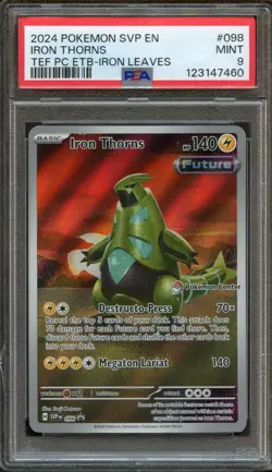 Iron Thorns 098 Temporal Forces Pokemon Center Promo PSA 9 Mint Pokemon Card - Image 1