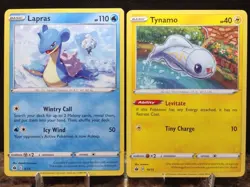 Lapras 6/15 & Tynamo 10/15 McDonald's 2022 Happy Meal Promo Pokemon Cards - Image 1