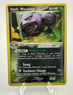 Dark Weezing ~ 42/109 Team Rocket Returns 2004 Nintendo Pokemon Card Non holo NM - Image 1
