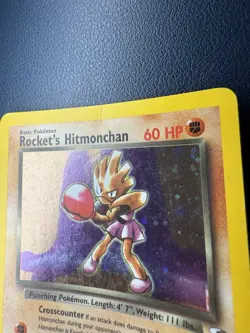 Rocket's Hitmonchan Gym Heroes 11/132 Unlimited Holo Rare Pokemon Card-MP - Image 4
