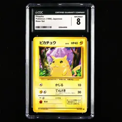 CGC NM/MINT 8 Nintendo 1996 Pokemon PTCG JPN . card- Pikachu - Image 1