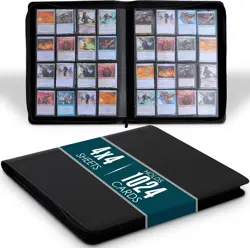 Houseables 1000 Card Binder, Ringless Card Binder, 16 Pocket, Side Loading - Image 1