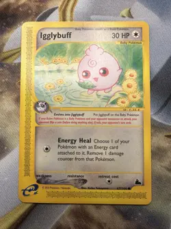Vintage Pokemon Card TCG Skyridge E-Reader Igglybuff Non Holo 67/144 MP - Image 1