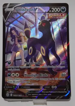Umbreon v TG22/TG30 Swsh09 Trainer Gallery Ultra Rare Holo Card Brilliant Stars - Image 2