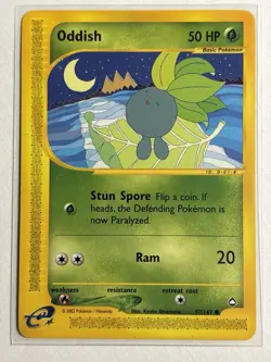 Oddish 97/147 - Aquapolis Non Holo Pokemon Card - Image 1
