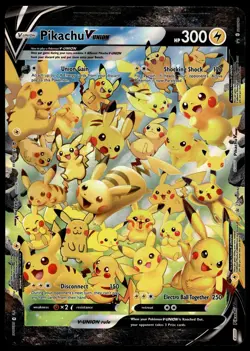 Pikachu V-Union SWSH141 JUMBO OVERSIZED Black Star Promo Pokemon Card - Image 1
