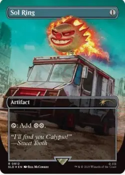 MTG Secret Lair PlayStation Twisted Metal Sol Ring Rainbow Foil Edition Presale - Image 1
