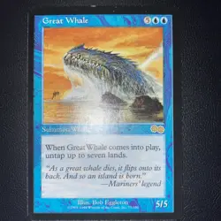English - MTG Great Whale - LP - Reserved List - Urza’s Saga - Image 1