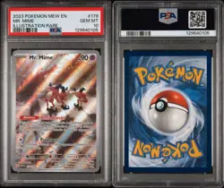 2023 POKEMON MEW EN-151 ILLUSTRATION RARE #179 MR. MIME PSA 10 - Image 3