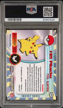 2000 Topps Chrome Pokemon TV Tekno Pikachu #25 PSA 7 NEAR MINT NM! Low Pop RARE! - Image 2