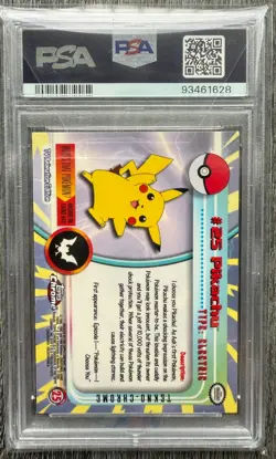 2000 Topps Chrome Pokemon TV Tekno Pikachu #25 PSA 7 NEAR MINT NM! Low Pop RARE! - Image 4