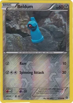 Pokemon XY Ancient Origins Beldum Reverse Holo 47/98 - Image 1