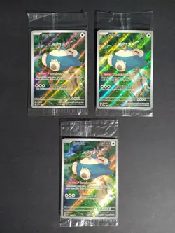Pokemon TCG Snorlax 151 ETB Elite Trainer Promo 051 Sealed Lot of 3 - Image 1