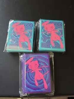 Pokemon Fusion Strike ETB Sleeves 3 Packs 195 Sleeves Total Mew - Image 1