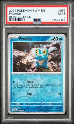 2024 Pokemon Froakie 056/167 Sv06: Twilight Masquerade Reverse Holo PSA 9 Mint - Image 1