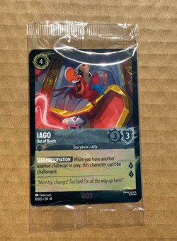 Disney Lorcana D23 2025 Gold Member Exclusive Gift Iago 8/ Foil Promo Card - Image 1