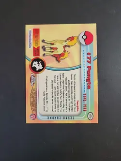 Pokemon Topps Chrome Series 1 Ponyta #77 Tekno NM - Image 2