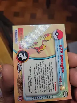 Pokemon Topps Chrome Series 1 Ponyta #77 Tekno NM - Image 5