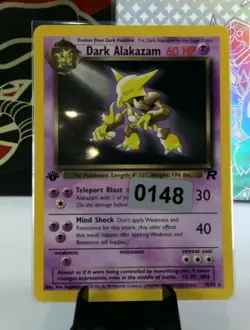 Pokemon TCG 1st Edition Dark Alakazam Team Rocket 18/82 NON Holo Rare Near Mint - Image 1