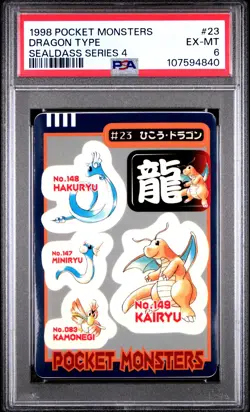 PSA 6 Dragon Type #23 Sealdass Series 4 Pokemon 1998 Pocket Monsters - Image 1