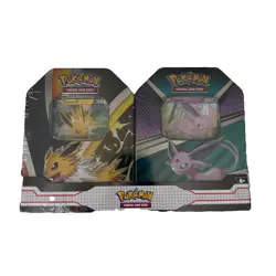 Pokemon TCG V Heroes Bundle Tins: 2-Pack of Jolteon & Espeon Brand New! 820650855658 - Image 1