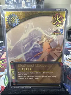 Naruto CCG TCG J-1007 Shattered Heaven #2 Madara Uchiha Super RARE Card S28 - Image 1