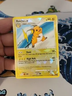 Pokemon TCG Raichu Reverse Holo 3/17 2009 LP Pokemon Card - Image 1