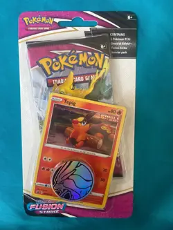 NEW Fusion Strike Tepig Blister BOLD SWIRL Pokemon TCG Sword and Shield Cards - Image 3