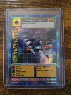 Vintage Digimon CCG Battle Series 1 Holo Card Demidevimon ST-42S - Image 1