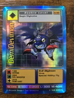Vintage Digimon CCG Battle Series 1 Holo Card Demidevimon ST-42S - Image 2