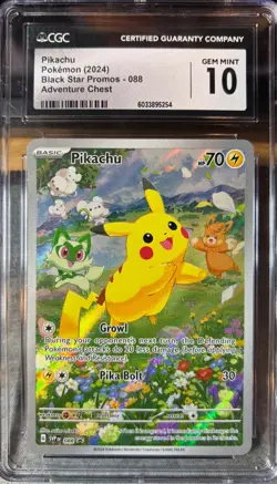 Pikachu 088 Sv: Scarlet & Violet Promo Cards Holo CGC Gem Mint 10 - Image 1