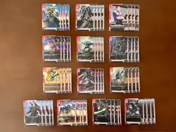 GUNDAM Trading Card Game LOT of 82 PlaySets / Random Cards from Set 1 & 2 (500+) - Image 4