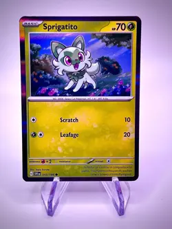 NM Pokemon Sprigatito SVI 013 Holo Scarlet & Violet Promo Card Paldea Collection - Image 1