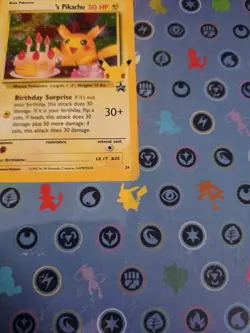 Mint Happy Birthday Pikachu Holo 24 Celebrations Birthday Pokemon Card #4 - Image 2