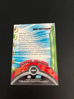 Topps Ash Ketchum HV1 Trading Cards Pokemon Animation Edition Blue Logo - Image 3