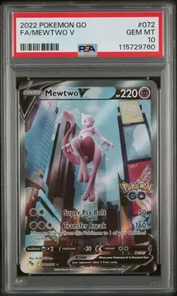 Mewtwo V - PSA 10 - 072/078 Pokemon GO Full Art Alt Art FA 2022 Pokemon Card - Image 4