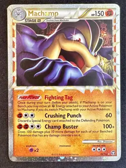 Machamp Prime 95/102 HGSS 2010 Triumphant Pokemon Card TCG Nintendo Holo Rare Nm - Image 1