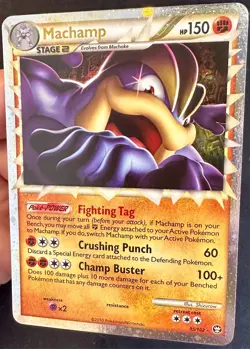 Machamp Prime 95/102 HGSS 2010 Triumphant Pokemon Card TCG Nintendo Holo Rare Nm - Image 2